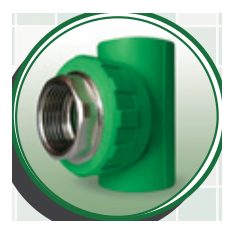 Tee con rosca hembra 20 mm x 1/2"