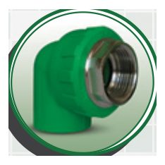 Codo de 90 grados con rosca hembra de 20 mm x 1/2"