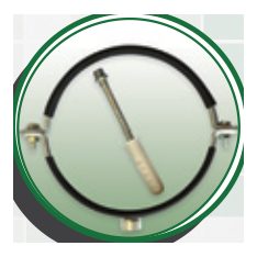Abrazadera metálica con anclaje de 32 mm